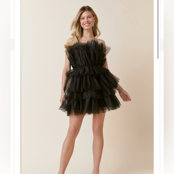 Audrey Parks Mini Tiered Tulle Dress 🖤 - Picture 2 of 9